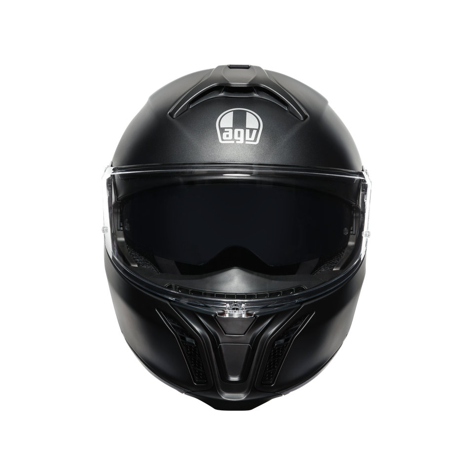 TOURMODULAR MATT BLACK - MOTORBIKE FLIP UP HELMET E2206