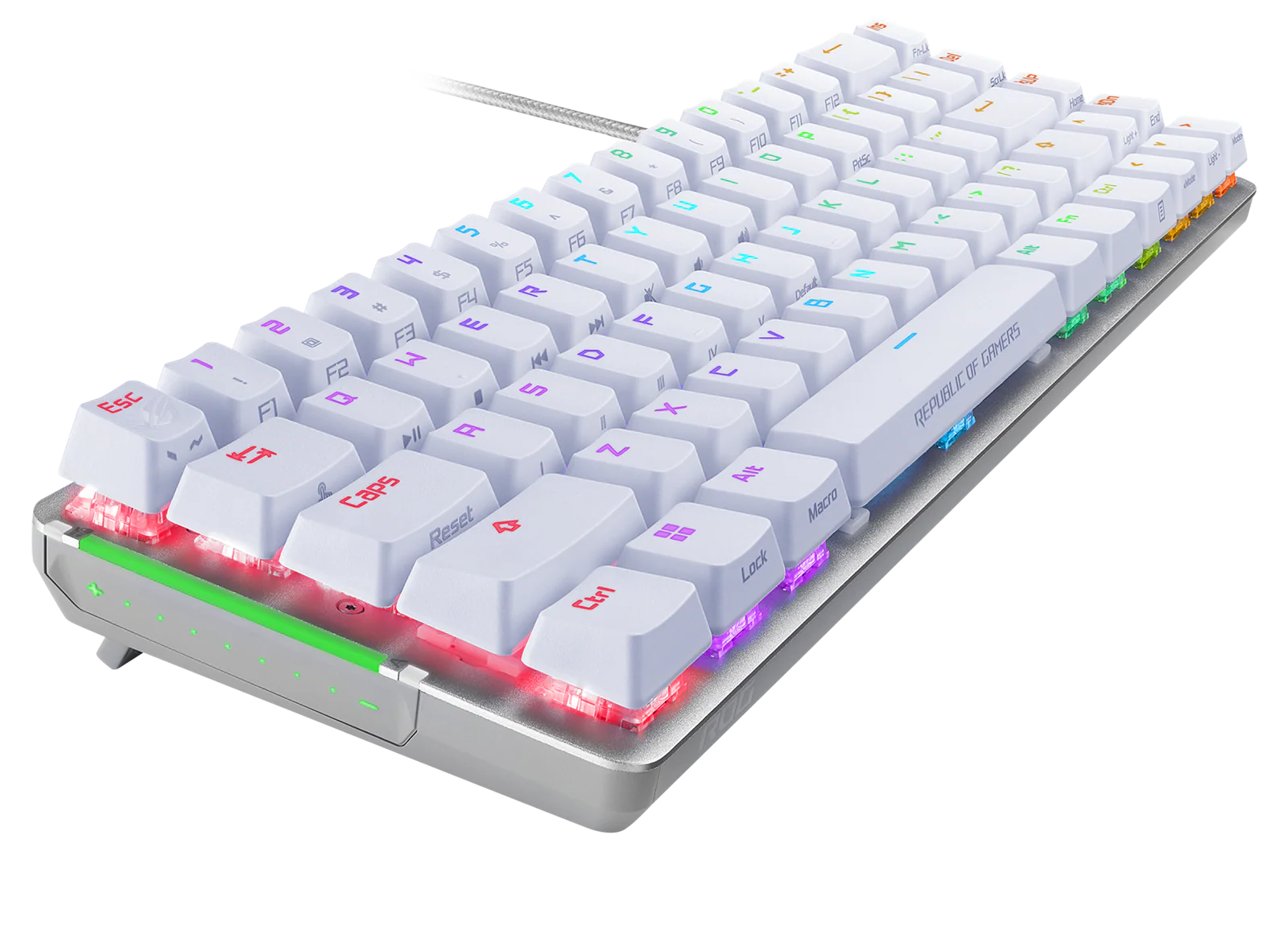 ASUS ROG FALCHION ACE 65 % weiße RGB-Kompakt-USB-C-Gaming-NXRD-Mechanische Tastatur PBT-Tastenkappen