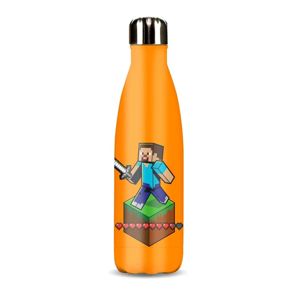Minecraft Aluminium Drikkedunk 600 ml – Orange