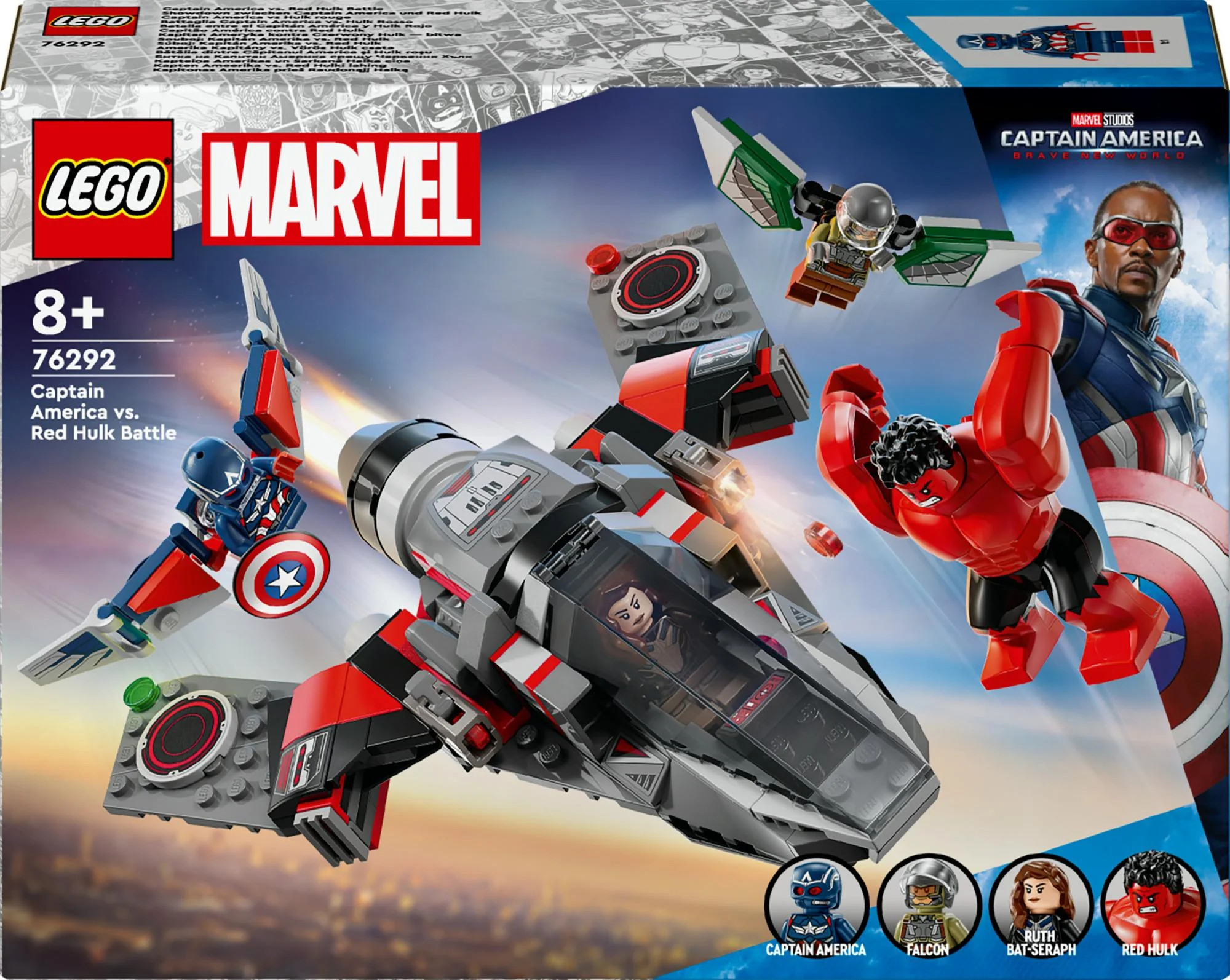 LEGO 76292 Marvel Super Heroes Captain America vs. Red Hulk Showdown