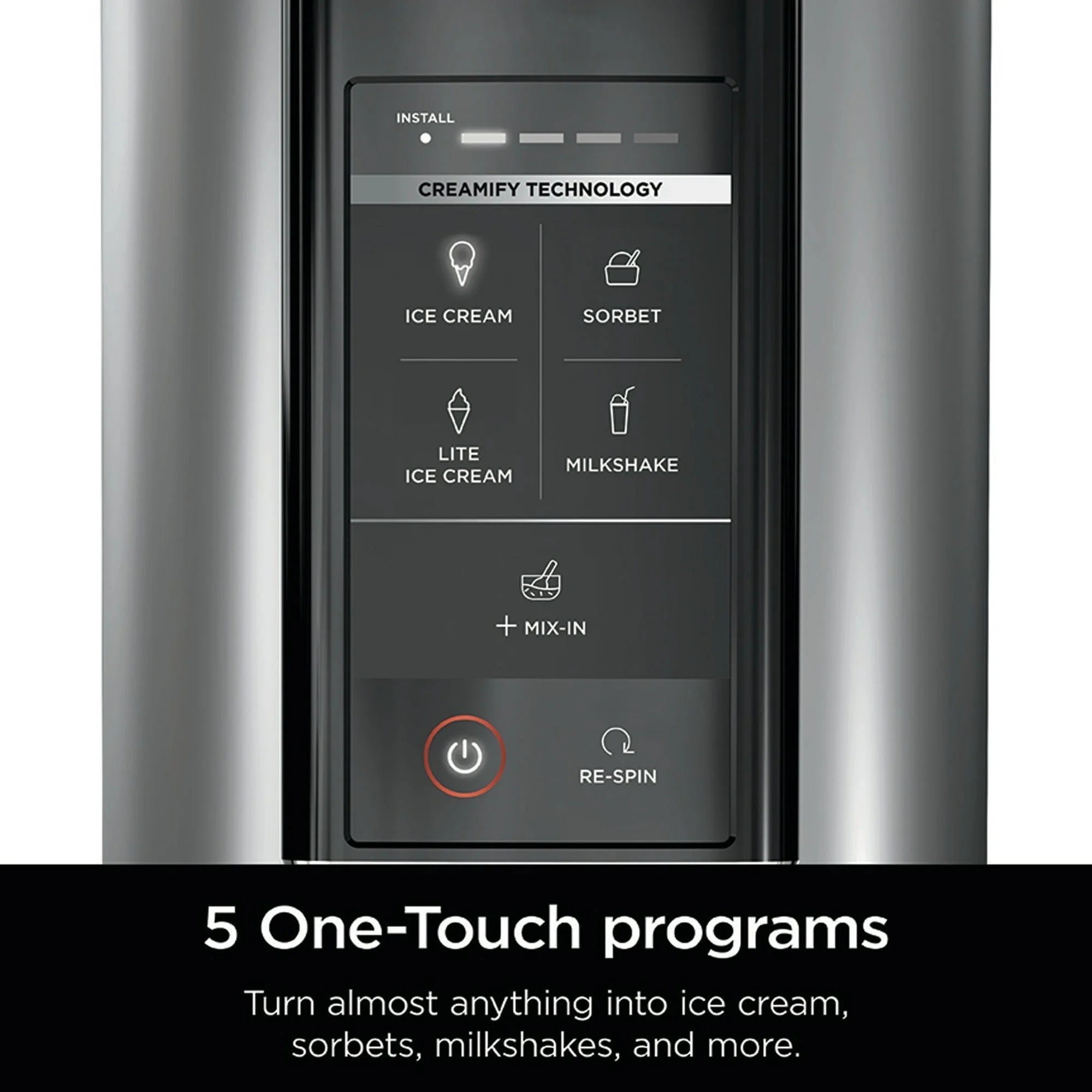 Restored Ninja NC301 WH CREAMi, Ice Cream, Gelato, Milkshake, Sorbet, and Smoothie Bowl Maker, 7 One-Touch Programs, Silver (Refurbished)