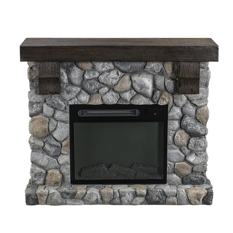 FESTIVO 44 in. Freestanding Electric Fireplace in Gray