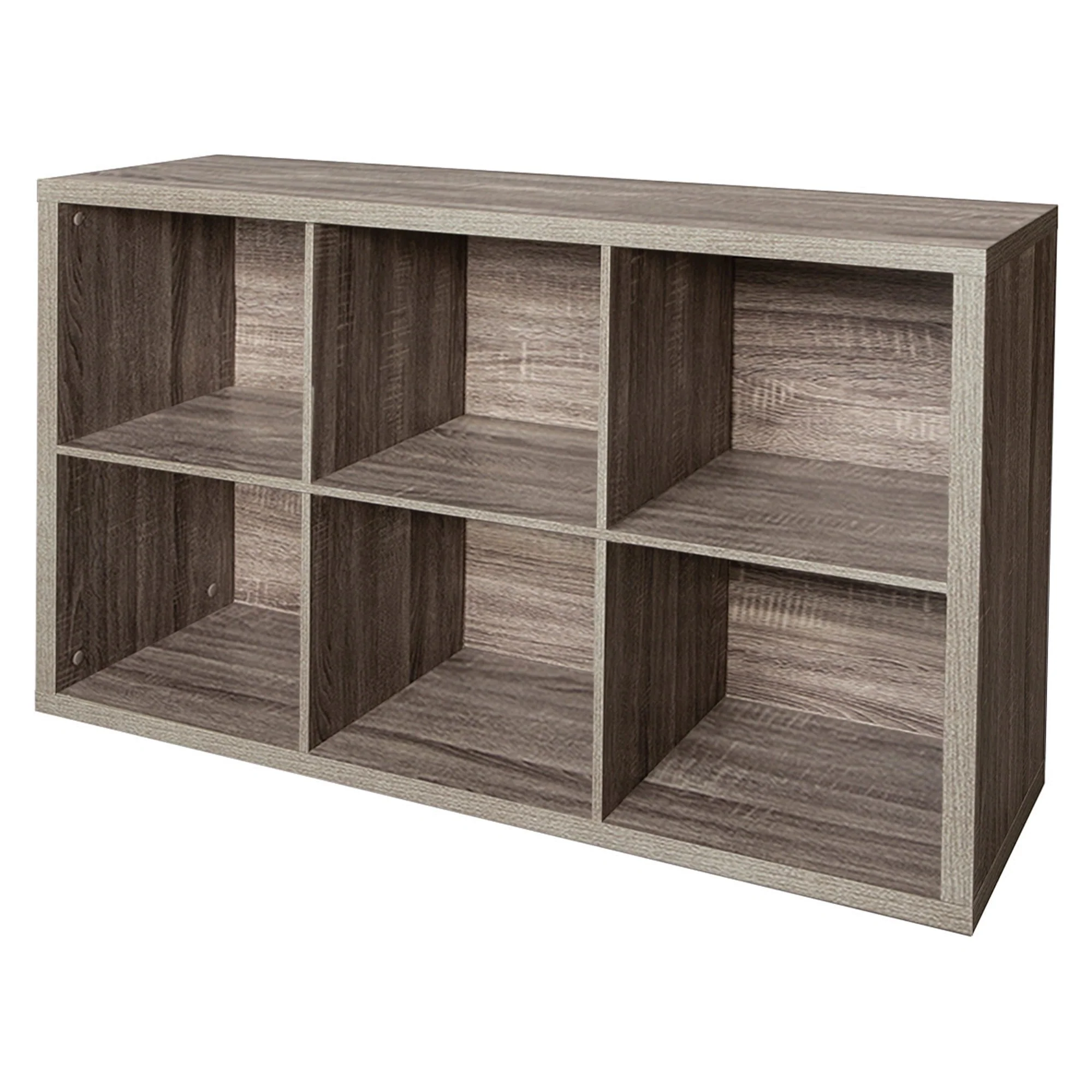 ClosetMaid Decorative 6 Cube Open Home Display Storage Organizer, Gray