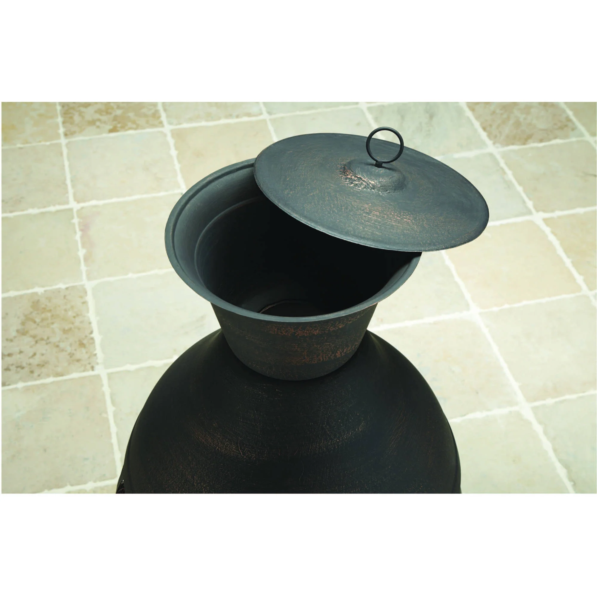 Better Homes & Gardens Wood-Burning Cast Iron Chiminea, Antique Bronze