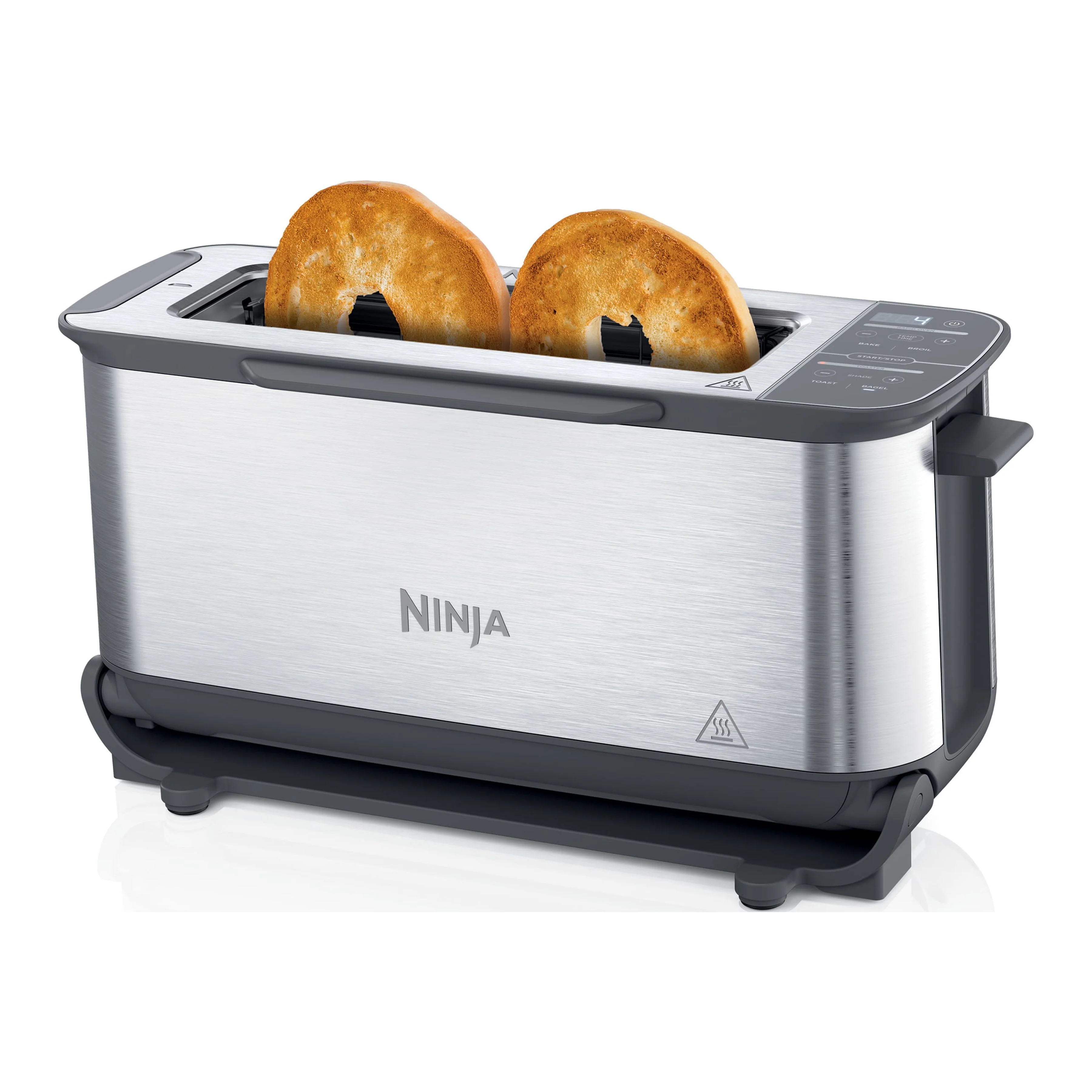 Ninja? Foodi? 2-in-1 Flip Toaster, 2-Slice Toaster, Compact Toaster Oven, Snack Maker, 1500 Watts, ST100